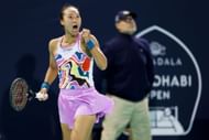 Qinwen Zheng pictured at the Mubadala Abu Dhabi Open - Day 5.